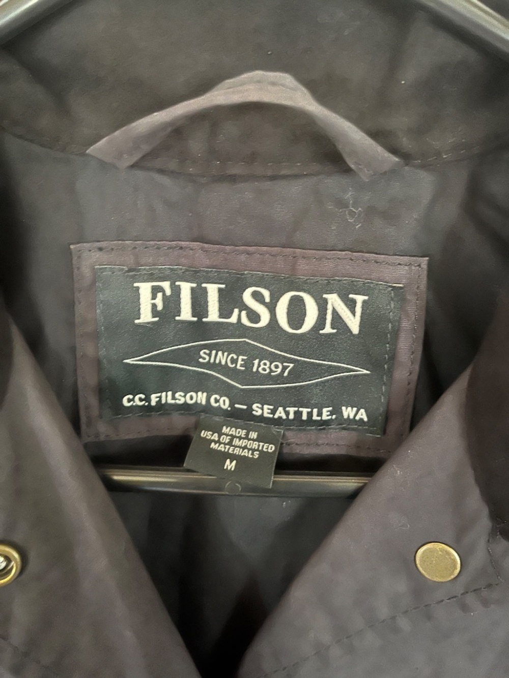 FILSON women’s dry wax cruiser, black, medium - Picture 3 of 5